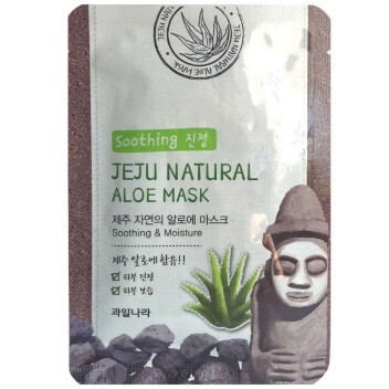 [WELCOS] Маска для лица тканевая увлажняющая Jeju Nature’s Aloe Mask, 20 мл