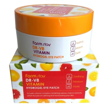 [FARM STAY] Гидрогелевые патчи для глаз с витаминами DR-V8 Vitamin Hydrogel Eye Patch, 60 шт