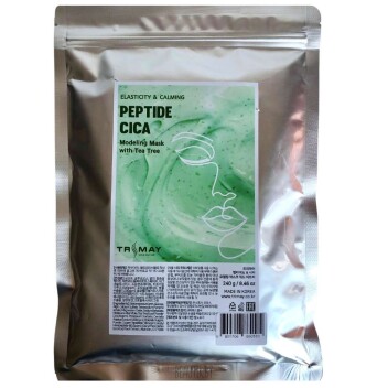 [TRIMAY] Альгинатная маска пептиды и центелла (пакет) Peptide & Cica Modeling Mask with Tea Tree, 240 гр
