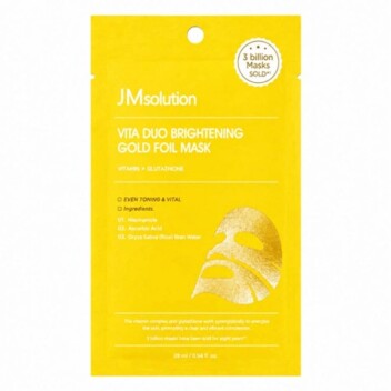 [JMSOLUTION] Тканевая маска VITA DUO BRIGHTENING GOLD FOIL MASK, 28 гр