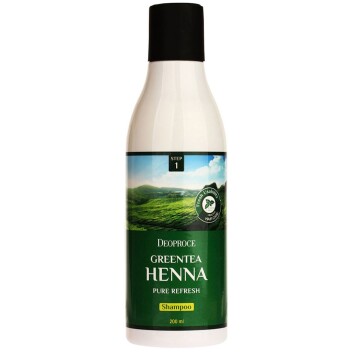 [DEOPROCE] Шампунь для волос с зеленым чаем и хной GREENTEA HENNA PURE REFRESH SHAMPOO, 200 мл