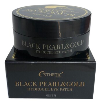 [ESTHETIC HOUSE] Гидрогелевые патчи для глаз ЧЕРНЫЙ ЖЕМЧУГ/ЗОЛОТО Black Pearl&Gold Hydrogel EyePatch, 60 шт
