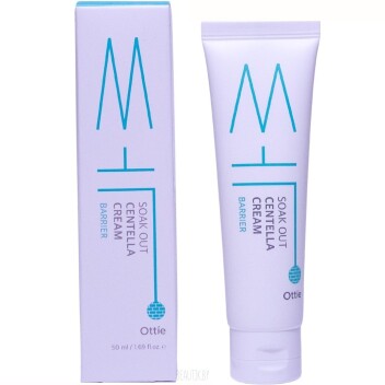 [OTTIE] Слабокислотный успокаивающий защитный крем Soak Out Centella Barrier Cream, 50 мл