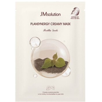 [JMSOLUTION] Тканевая маска для сияния кожи с семенами периллы PLANSYNERGY CREAMY MASK, 30 мл
