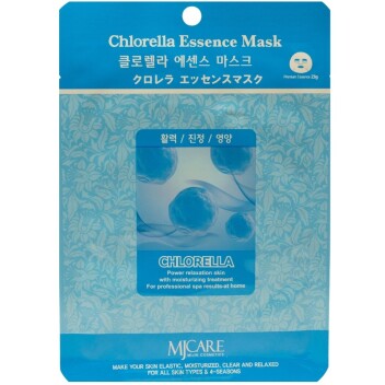 [MJCARE] Маска тканевая для лица хлорелла Chlorella Essence Mask, 23 гр