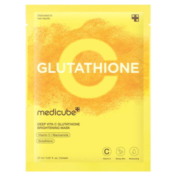 [MEDICUBE] Осветляющая тканевая маска с глутатионом Deep Vita C Glutathione Brightening Mask, 27 мл
