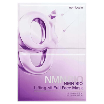 [NUMBUZIN] Набор тканевых 3D-масок для подтяжки лица No.9 NAD+ Bio Lifting Full Cover Facial Mask, 20 мл *28 мл * 4 шт.