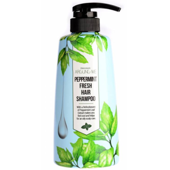 [WELCOS] Шампунь для волос с экстрактом перечной мяты Around Me Peppermint Hair Shampoo, 500 мл