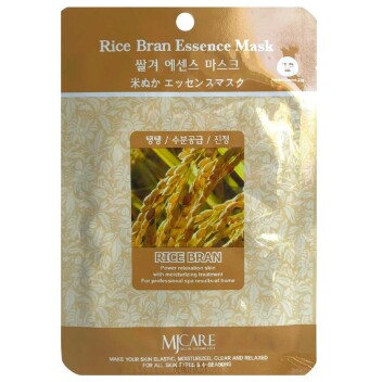 [MJCARE] Маска тканевая для лица Рисовые отруби Rice Bran Essence Mask, 23 мл