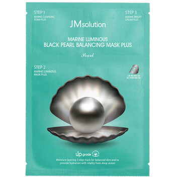 [JMSOLUTION] Трехступенчатый набор с жемчугом Marine Luminous Black Pearl Balancing Mask Pearl, 33 мл
