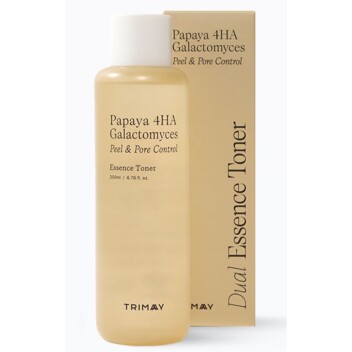 [TRIMAY] Кислотный пилинг тонер-эссенция с папайей и галактомисисом Papaya 4HA Galactomyces Peel & Pore Control Toner, 200 мл