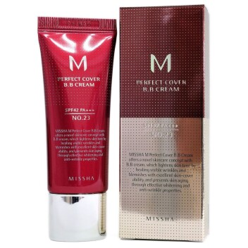 [MISSHA] ББ крем 23 тон натуральный беж — Natural Beige Perfect Cover BB Cream, 20 мл
