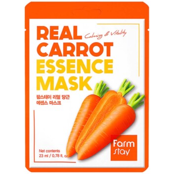 [FARM STAY] Тканевая маска с морковью Real Carrot Essence Mask, 23 мл