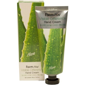 [FARM STAY] Крем для рук с натуральным экстрактом алоэ вера Visible Difference Aloe Vera Hand Cream, 100 мл