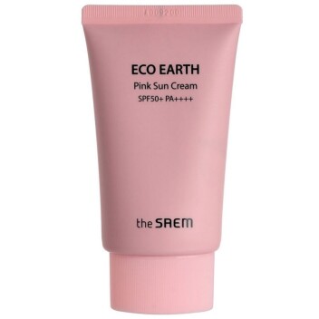 [THE SAEM] Солнцезащитный крем Eco Earth Pink Sun Cream EX SPF50+ PA++++, 50 гр