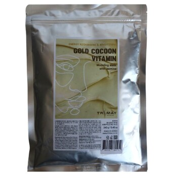 [TRIMAY] Альгинатная маска экстракт кокона золотого шелкопряда (пакет) Gold Cocoon Modeling Mask With Jasmine, 240 гр