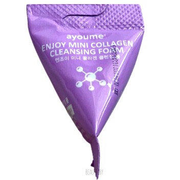 [AYOUME] Пенка для умывания коллагеновая пирамидка ENJOY MINI COLLAGEN CLEANSING FOAM, 3 гр