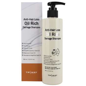 [TRIMAY] Шампунь восстанавливающий для волос Anti-Hair Loss Oil Rich Damage Shampoo, 300 мл