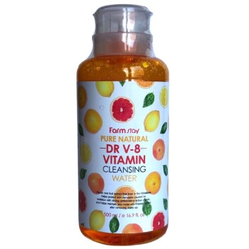 [FARM STAY] Вода очищающая с витаминами Pure Natural V-8 Vitamin Clensing Water, 500 мл