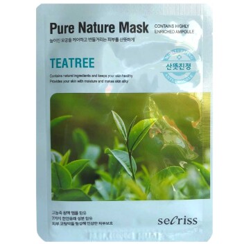 [ANSKIN] Тканевая маска с чайным деревом Secriss Pure Nature Mask Pack-Teatree, 25 мл
