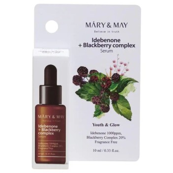 [MARY & MAY] Сыворотка антиоксидантная с идебеноном и ежевичным комплексом Idebenon Blackberry Complex Serum, 10 мл