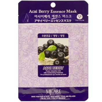 [MJCARE] Маска тканевая для лица Ягоды асаи Acai Berry Essence Mask, 23 гр