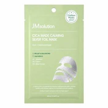 [JMSOLUTION] Тканевая маска CICA MADECALMING SILVER FOIL MASK, 28 гр