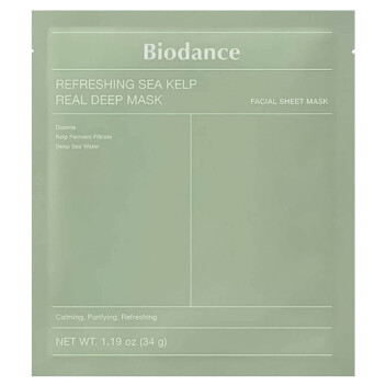 [BIODANCE] Успокаивающая гидрогелевая маска с водорослями Refreshing Sea Kelp Real Deep Mask, 34 гр
