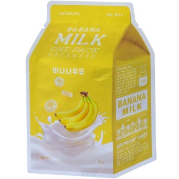 [A’PIEU] Маска для лица тканевая Banana Milk One-Pack, 21 мл