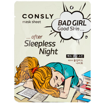 [CONSLY] Маска тканевая BAD GIRL «после читмила» Good Skin after Cheat Meal Mask Sheet, 23 мл