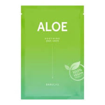 [BARULAB] Маска тканевая веганская успокаивающая с алоэ The Clean Vegan Aloe Mask, 23 гр
