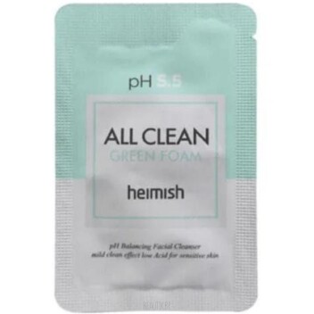 [HEIMISH] Пенка для умывания с pH 5.5 (пробник) All Clean Green Foam SAMPLE POUCH, 1,5 г