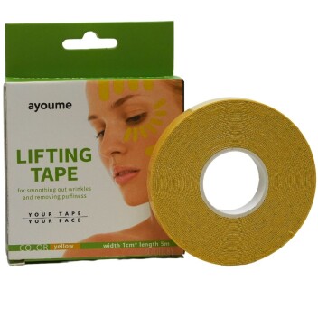 [AYOUME] Тейп для лица желтый 1см*5м Kinesiology tape roll