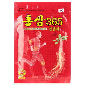 [DAEJEON] Пластырь для тела с красным женьшенем KOREAN RED GINSENG 365 PAD набор 20 шт