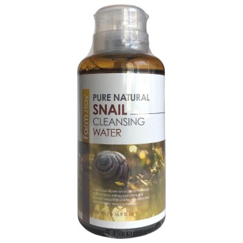 [FARM STAY] Вода очищающая с муцином улитки Pure Natural Snail Clensing Water, 500 мл