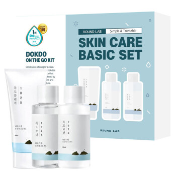 [ROUND LAB] Набор миниатюр с комплексом минералов 1025 Dokdo On The Go Kit (Пенка 40 мл/ Тонер 50 мл/ Лосьон 50 мл)