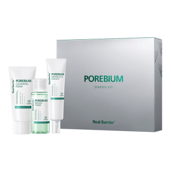 [REAL BARRIER] Набор для свежести и сияния кожи тонер+пенка+эссенция Pore Bium Starter Kit, 3*30 мл