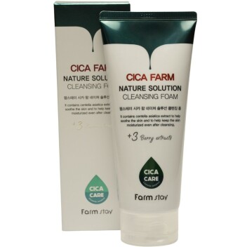 [FARM STAY] Пенка для умывания с центеллой азиатской Cica Farm Nature Solution Cleansing Foa, 180 мл