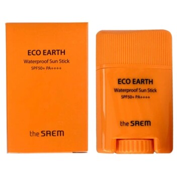 [THE SAEM] Стик солнцезащитный водостойкий Eco Earth Waterproof Sun Stick SPF 50+ PA++++,  17 гр
