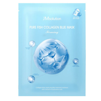 [JMSOLUTION] Тканевая маска с коллагеном для эластичности кожи Pure Fish Collagen Blue Mask, 30 мл