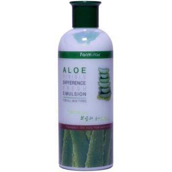 [FARM STAY] Успокаивающая эмульсия для лица с алоэ Aloe Visible Difference Moisture Emulsion, 350 мл