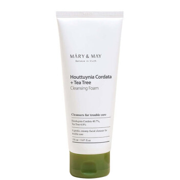 [MARY & MAY] Очищающая пенка для проблемной кожи Houttuynia Cordata+Tea Tree Cleansing Foam, 150 мл