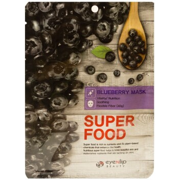 [EYENLIP] Маска для лица тканевая SUPER FOOD BLUEBERRY MASK, 23 мл
