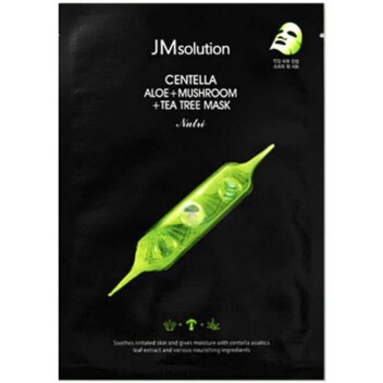 [JMSOLUTION] Успокаивающая тканевая маска с центеллой Centella Aloe + Mushroom + Tea Tree, 30 мл