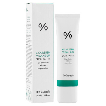[DR.CEURACLE] Солнцезащитный веганский крем с центеллой CICA REGEN VEGAN SUN SPF50+ PA++++, 50 мл