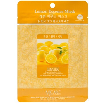 [MJCARE] Маска тканевая для лица Лимон Lemon Essence Mask, 23 гр