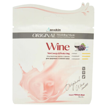 [ANSKIN] Маска для лица альгинатная с вином Wine Modeling Mask / Refill, 25 гр
