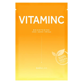 [BARULAB] Маска тканевая веганская осветляющая с витамином С The Clean Vegan Vitamin C Mask, 23 гр