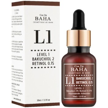 [COS DE BAHA] Обновляющая сыворотка с бакучиолом и ретинолом Bakuchiol 2 Retinol 0.15 L1 Serum, 30 мл