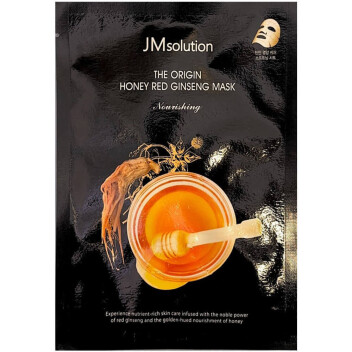 [JMSOLUTION] Тканевая маска питательная с медом и женьшенем The Origin Honey Red Ginseng Mask, 30 мл